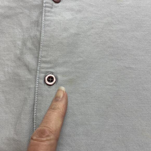 Vintage Zeelander Surfer Shirt Mens XL Blue Cotton Short Sleeve Button Up AOP - Picture 8 of 9